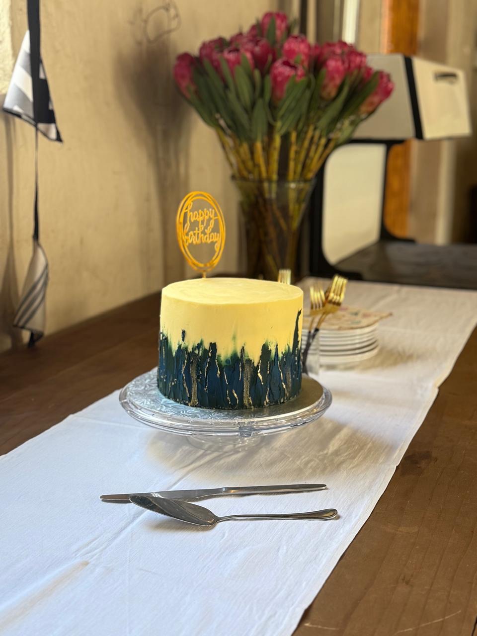A custom cake by Little Red House Pantry