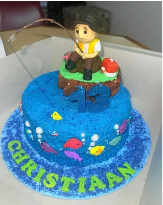 Fishing cake for Christiaan